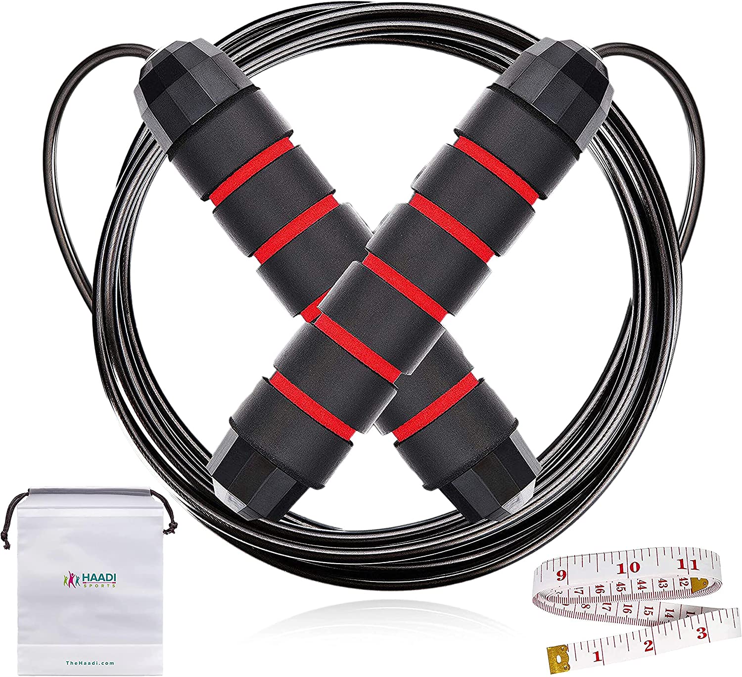 Skipping Rope Adult – Fitness Jump Rope, Adjustable Steel Cable With Ball Rope