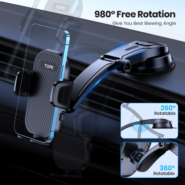 Car Phone Holder Stand Gravity Dashboard Phone Holder Mobile Phone Support Universal for Iphone 13 12 11 Xiaomi Samsung - Image 2