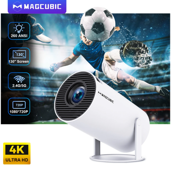 Projector Android 11 4K 1280*720P HY300 Dual Wifi 260ANSI 180°Flexible BT5.0 Cinema Outdoor Portable Projetor HY300 Pro - Image 2