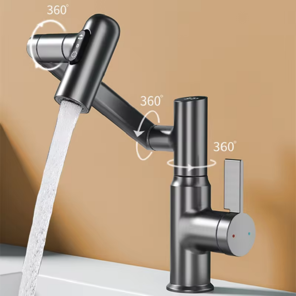 Digital Display LED Basin Faucet 360 Rotation Multi-Function Stream Sprayer Hot Cold Water Sink Mixer Wash Tap for Bathroom - Image 3