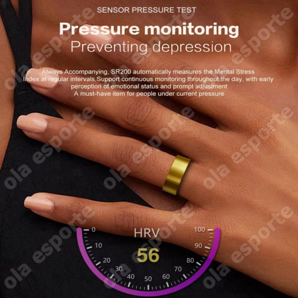 2024 Smart Health Ring Women Men Heart Rate Body Temperature Sport Bluetooth Ring Wireless Charging Smart Sensor Ring for Xiaomi - Image 4