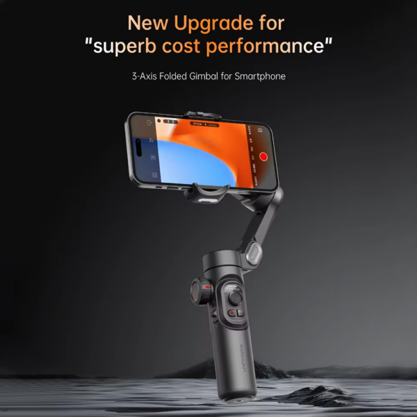 AOCHUAN 3-Axis Handheld Gimbal Stabilizer for Smartphone with Fill Light for Iphone Android Face Tracking Tiktok Vlog Smart XE - Image 3